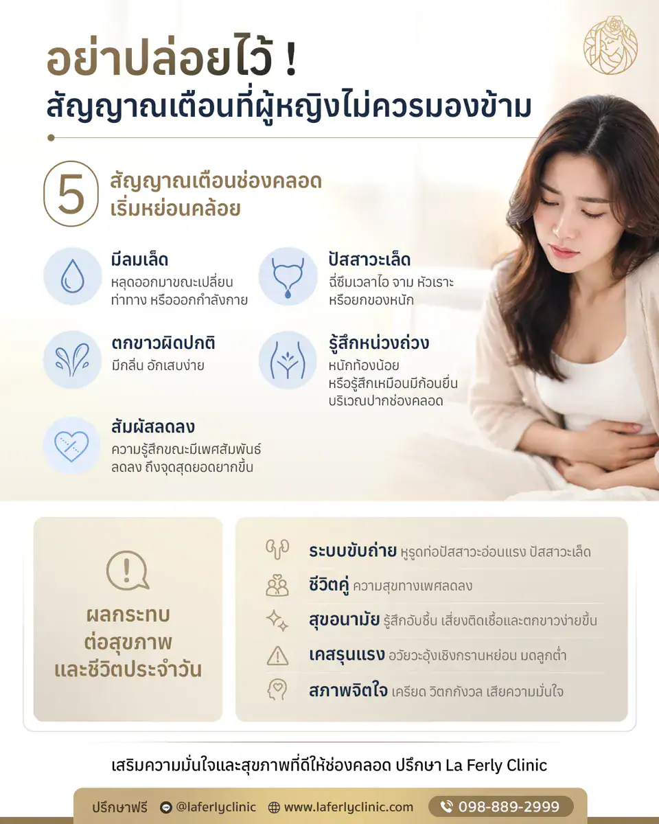 เช็กสัญญาณเตือน ช่องคลอดไม่กระชับ ดูยังไง ?